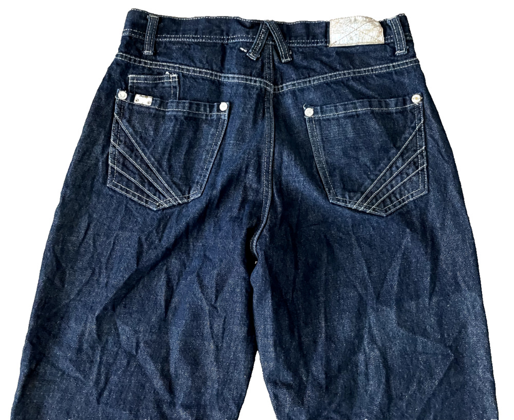 Akademiks Men's Blue Denim Jeans Size 34x32 Y2K Streetwear